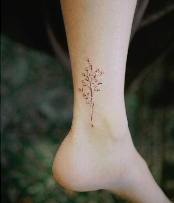 Mẫu tham khảo hoa vẽ nét tối giản phù hợp cho thiết kế xăm fine line.