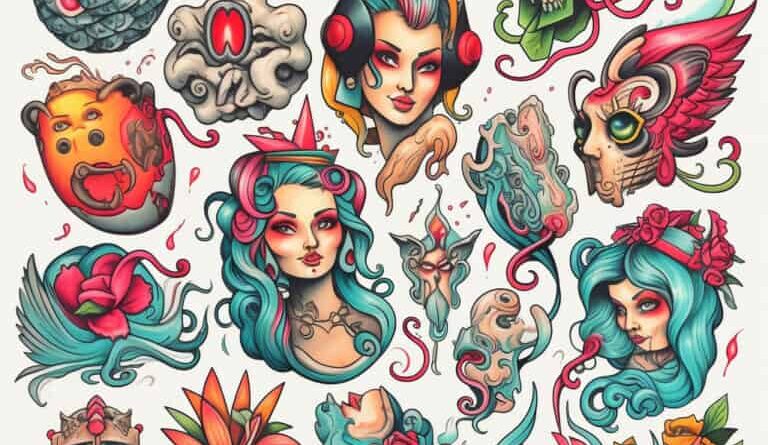 Ảnh healed mẫu cho Old School / Traditional