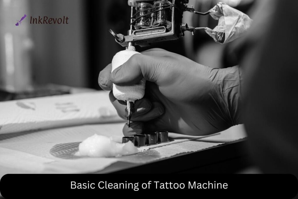 Tattoo stencil applied on shoulder to preview placement and size