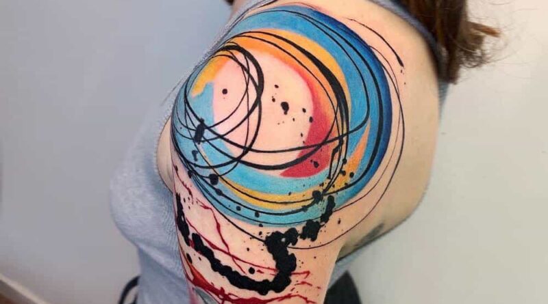 Abstract tattoo examples showing non-representational forms