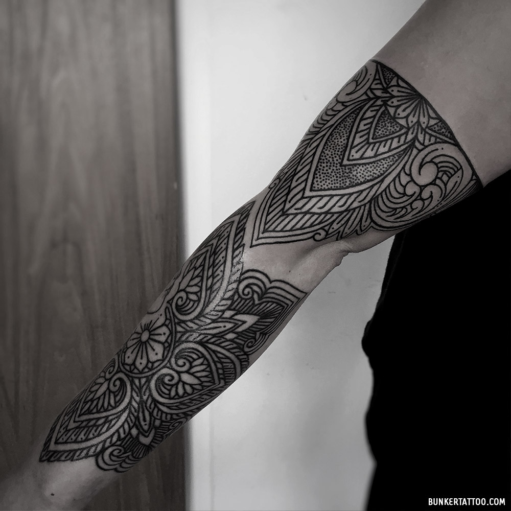 Tattoo pain chart showing sensitivity by body area