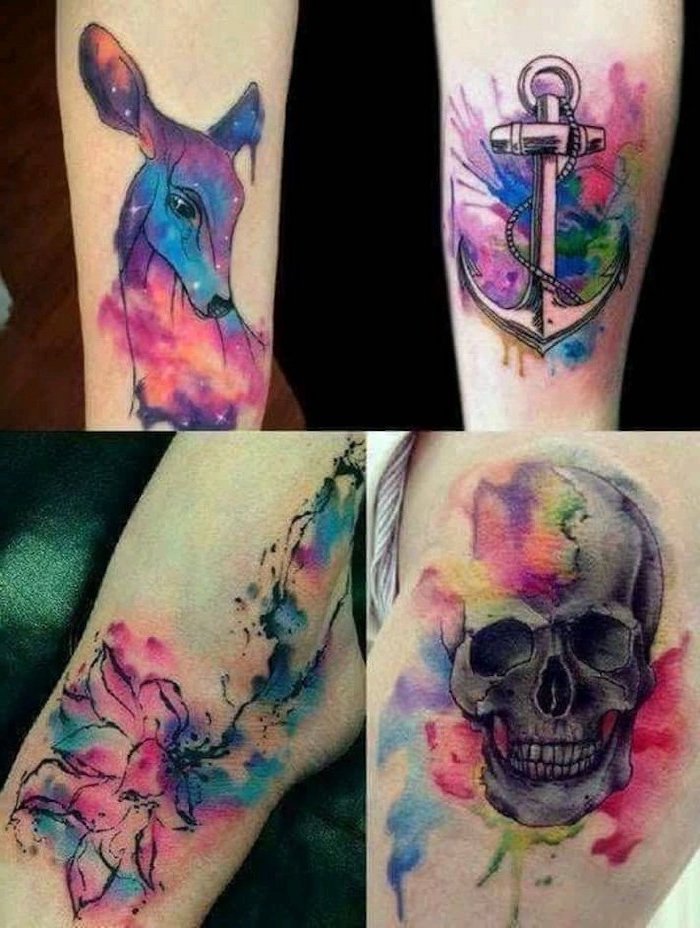 Chăm sóc xăm Watercolor từng bước: rửa, dưỡng ẩm, chống nắng.