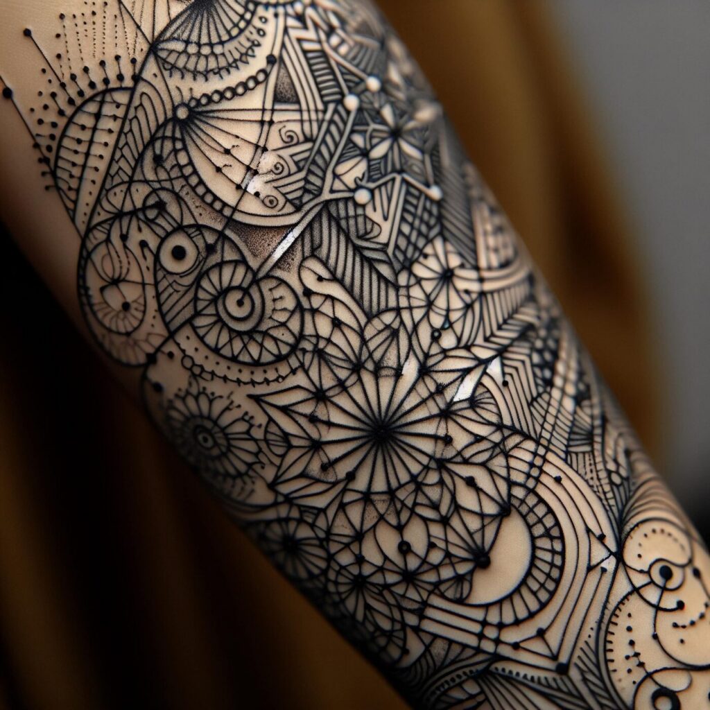 Fine line mandala with 2mm spacing between lines