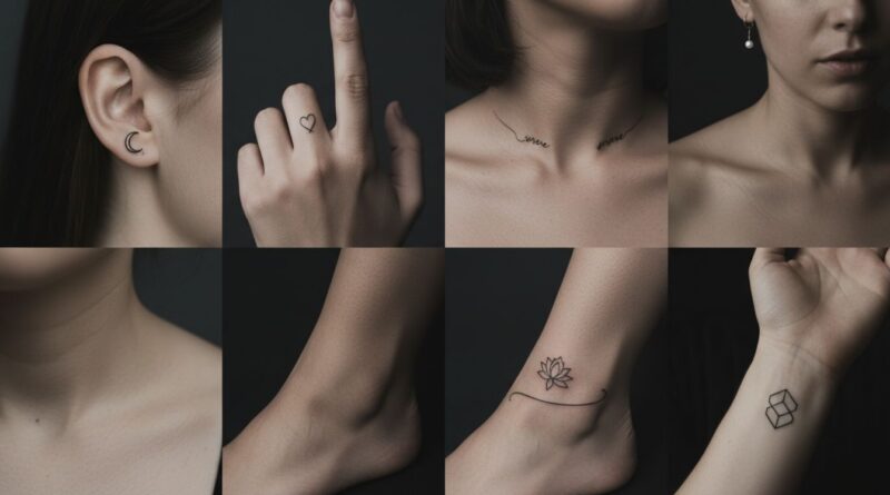 A small minimalist tattoo on wrist against Hoi An's lantern-lit street
