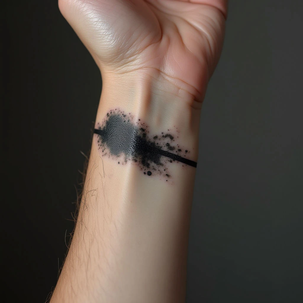 Tattoo flowing along the spine's natural curve