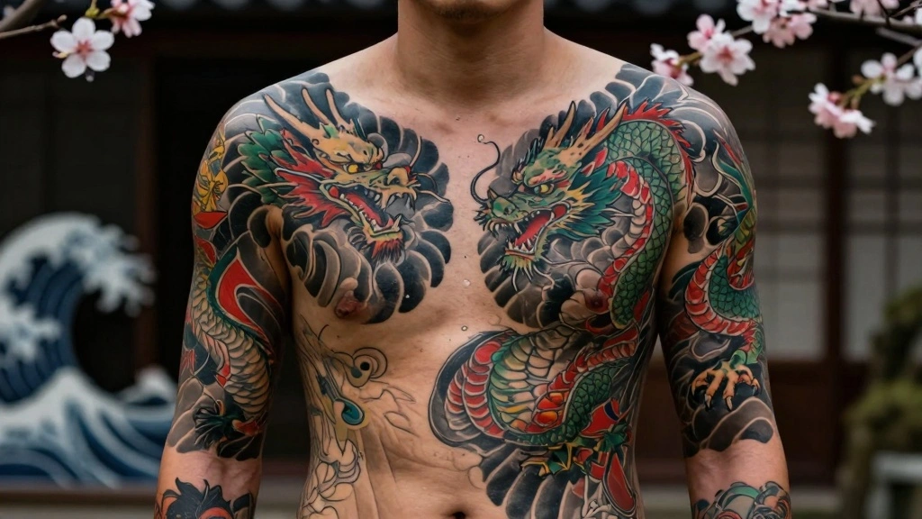 Irezumi body suit planning sketch