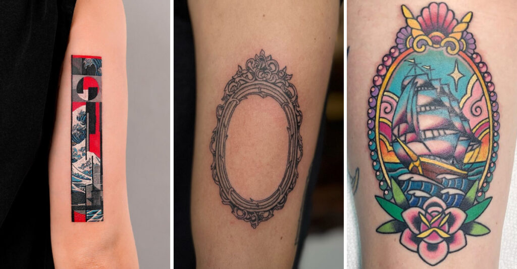 Artist carefully drawing fine lines with a tattoo machine.