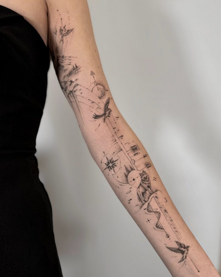 Fine line tattoo: vị trí xăm và quy luật đường nét — hướng dẫn chuyên môn