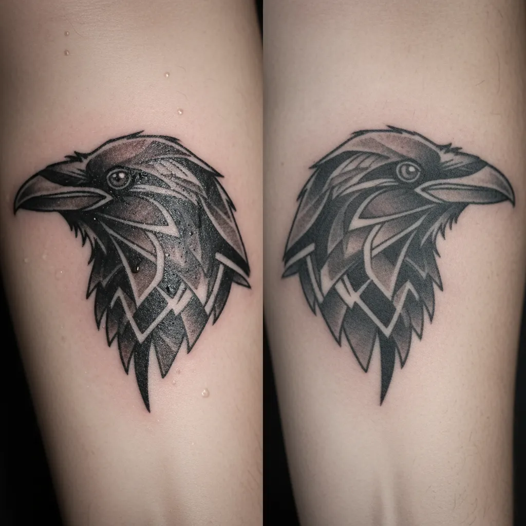 Side-by-side comparison of fine line and blackwork lettering styles.